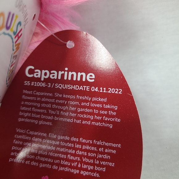 5" Caparinne Bigfoot - 2023 Valentine's Squishmallow NWT Heart Headband - Picture 3 of 4